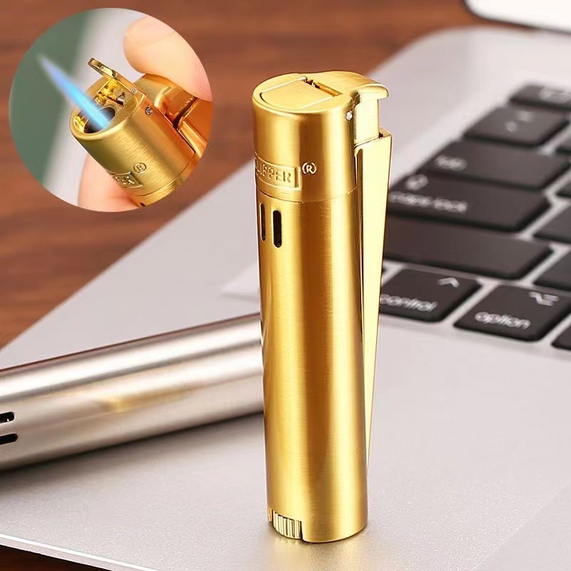 Men Accessories Gadgets - Clipper métal Butane briquet coupe-vent droit