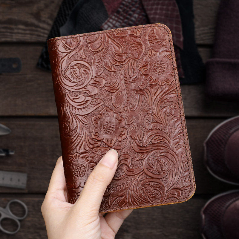 Travel Organizer Men - Porte-passeport en cuir véritable, étui portefeuille