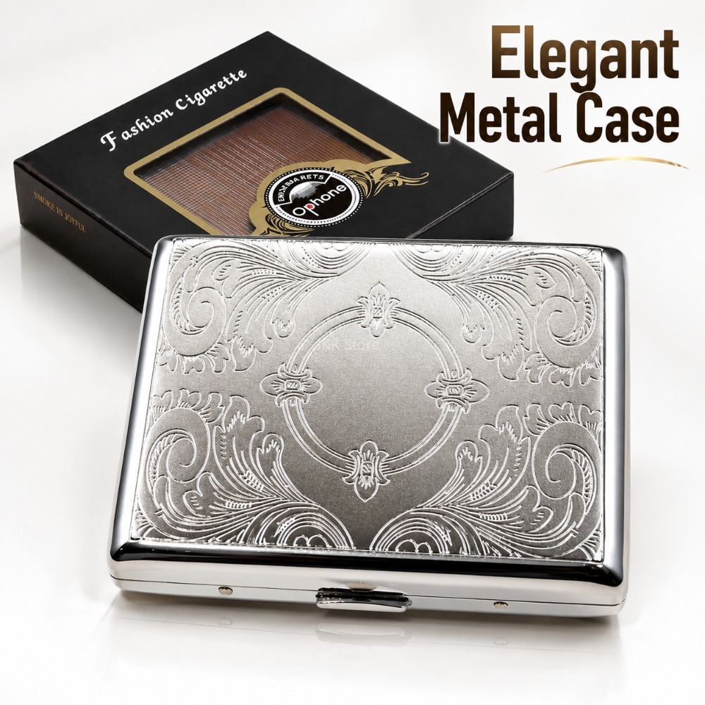 Men'S Accessories Holder - Boîte à cigarettes en acier inoxydable,