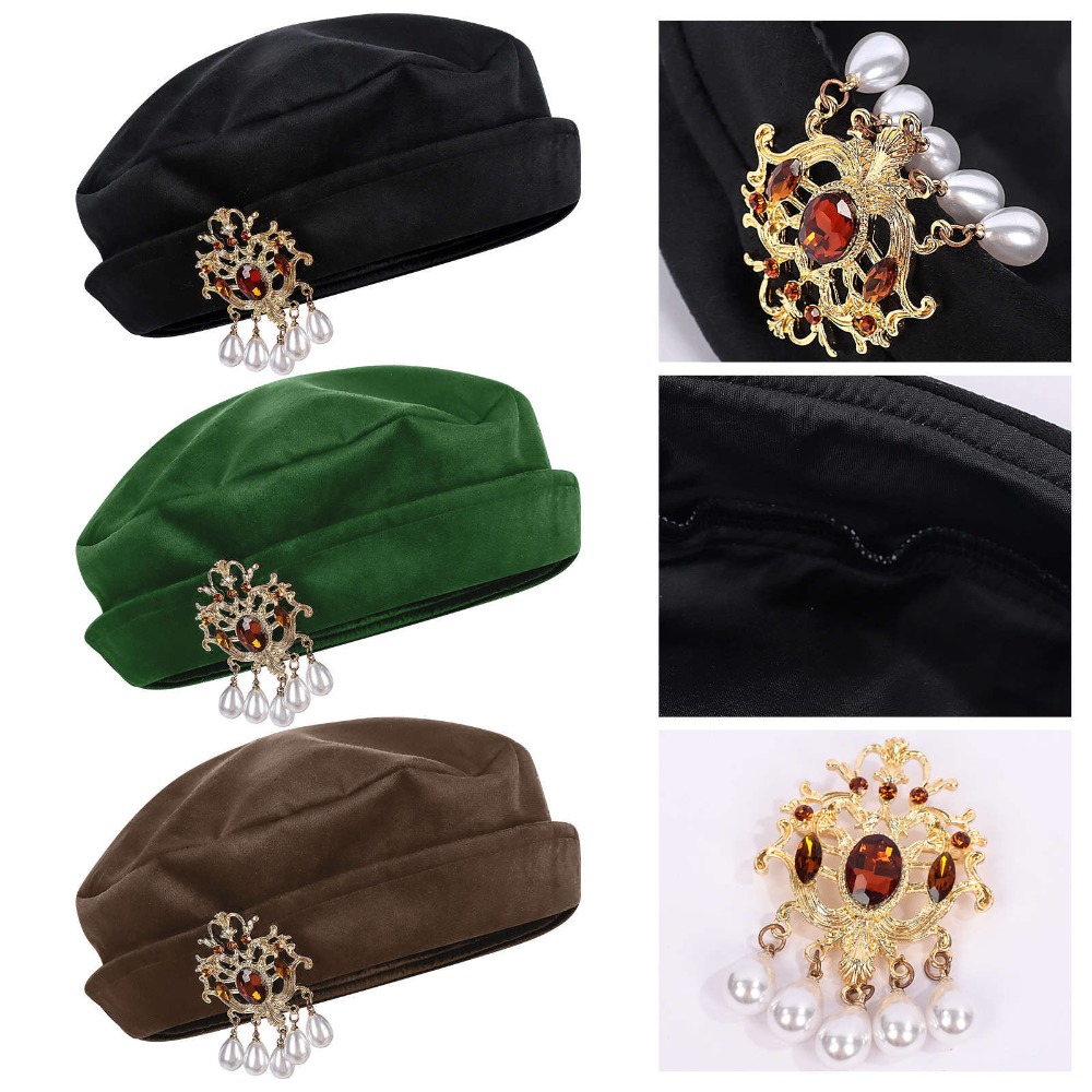 Men'S Accessories Vintage - Béret Tudor Médiéval pour Homme, Casquette