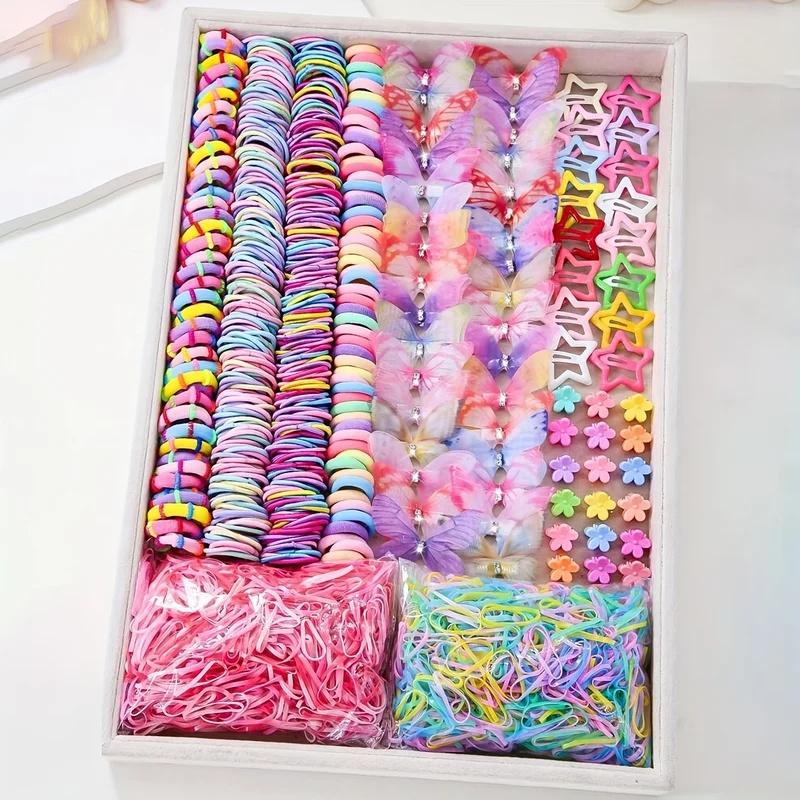 Tie Clip Set - Ensemble d'accessoires pour cheveux pour filles,