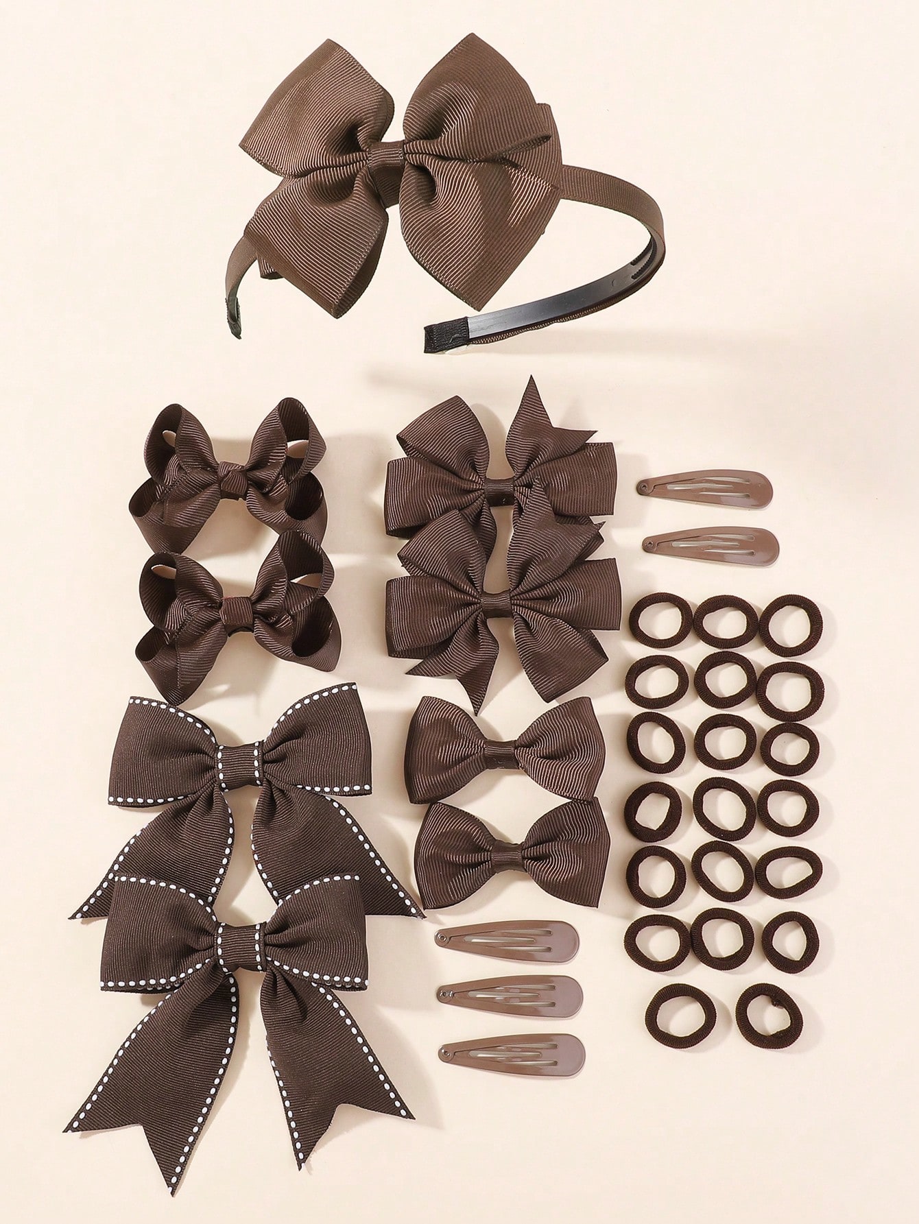 Tie Clip Set - Ensemble de 34 accessoires pour cheveux