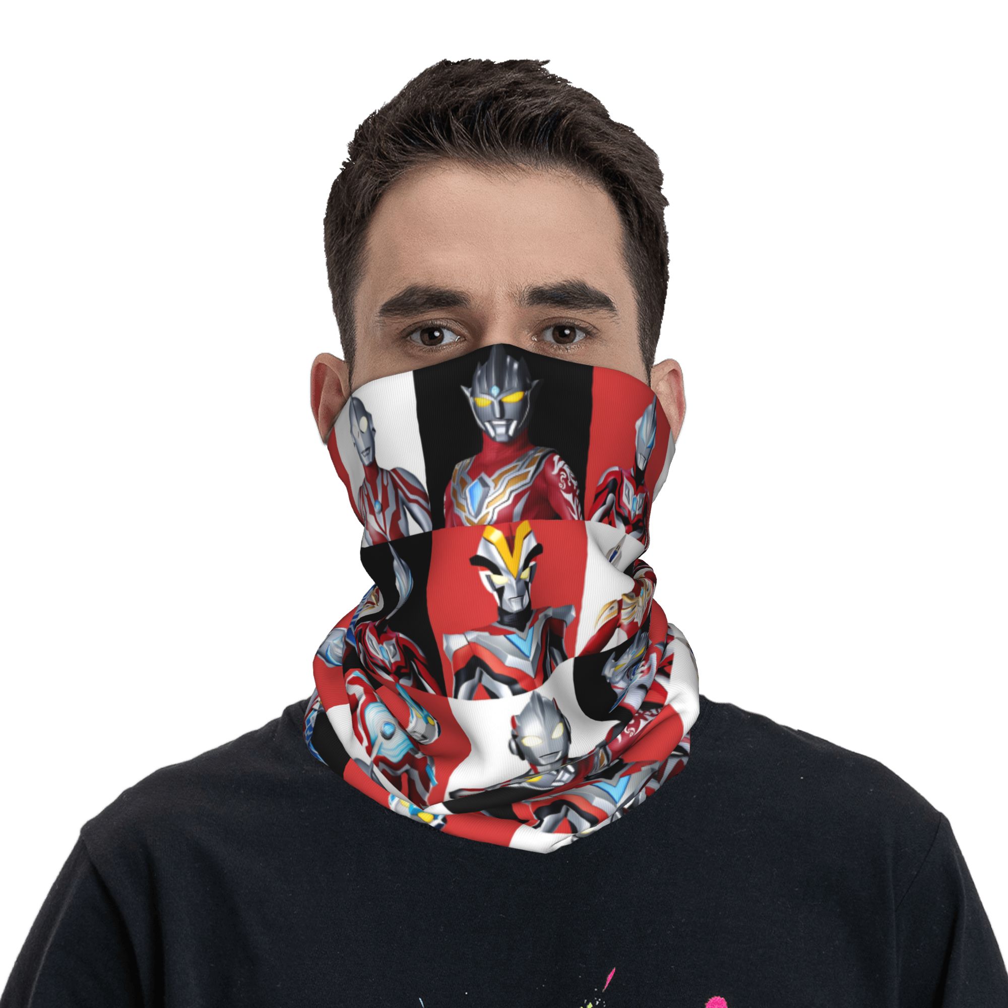 Men Accessories For Neck - Cache-cou Bandana à carreaux Ultraman Comics