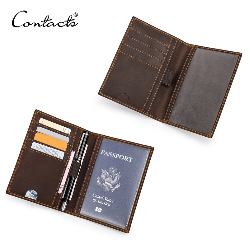 Men'S Accessories On Sale - Porte-passeport CONTACT'S pour homme, en cuir