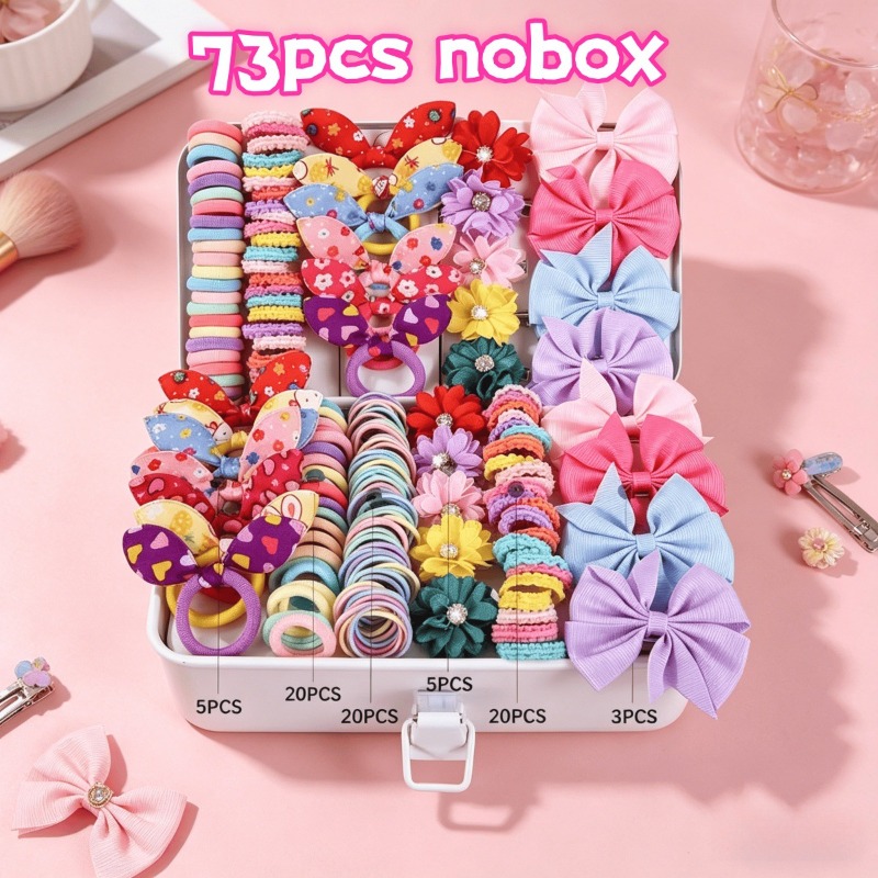 Tie Clip Set - Ensemble de 73 accessoires pour cheveux