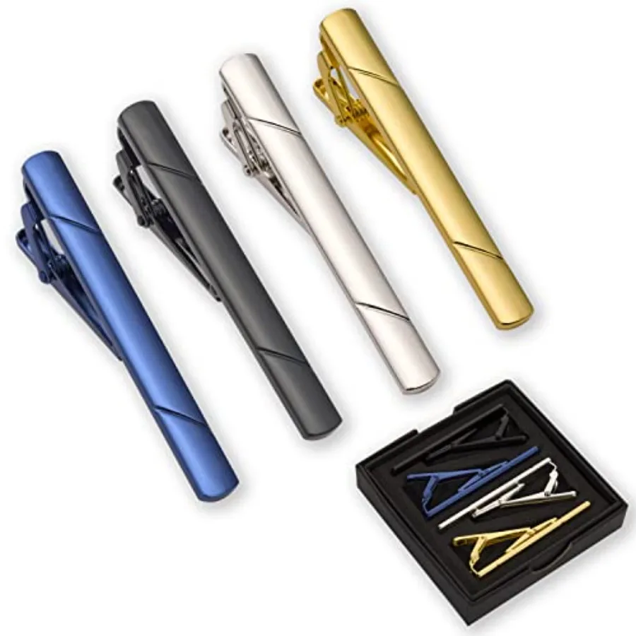 Men Accessories Fashion - Lot de 4 pinces à cravate