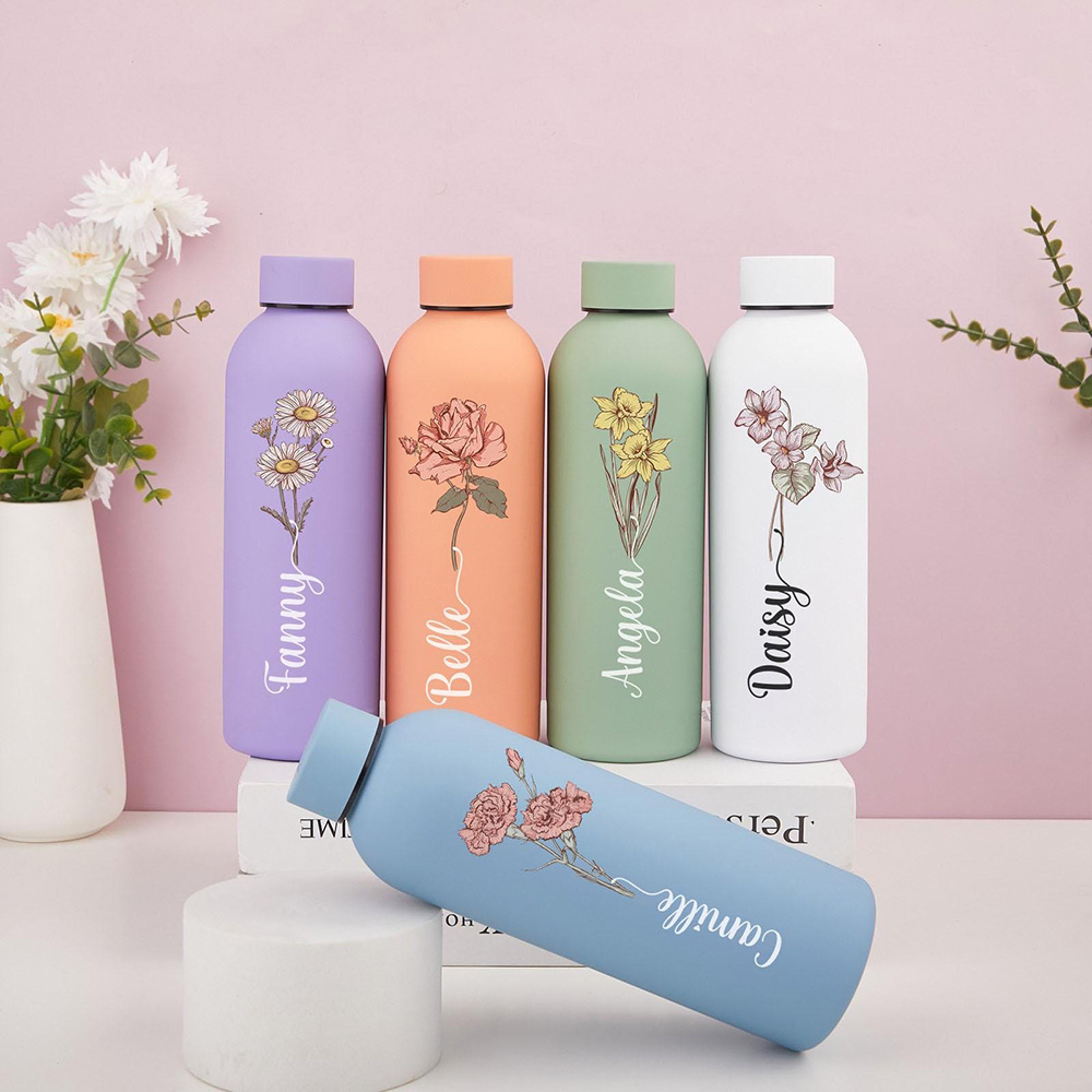Bouteille d'eau florale person - Flask Stainless Steel avis et prix