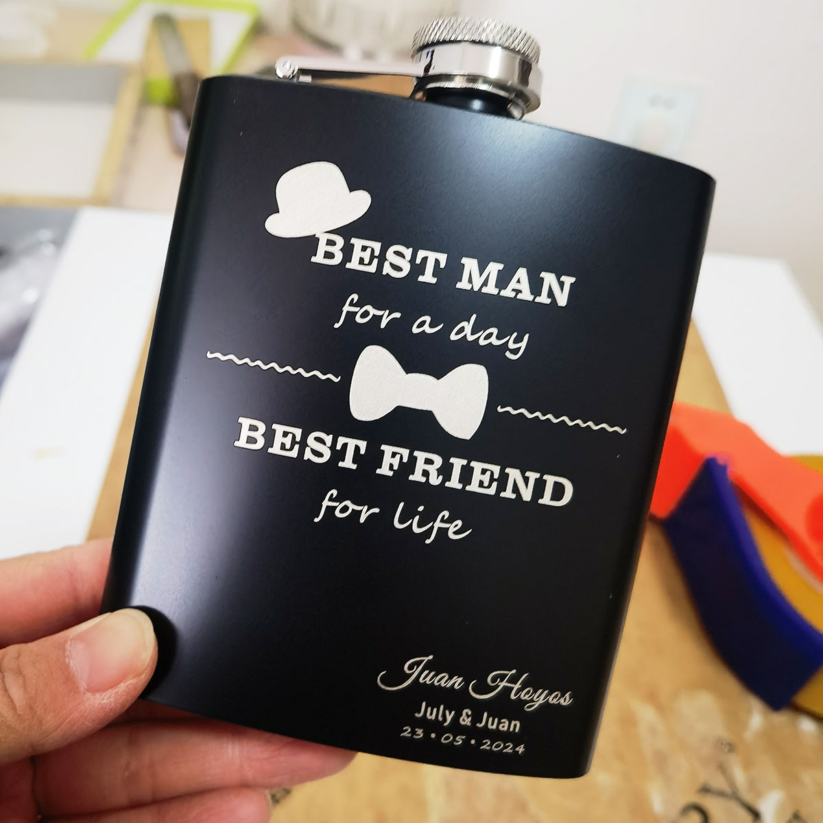 Flacon gravé personnalisé pour - Flask Stainless Steel avis et prix